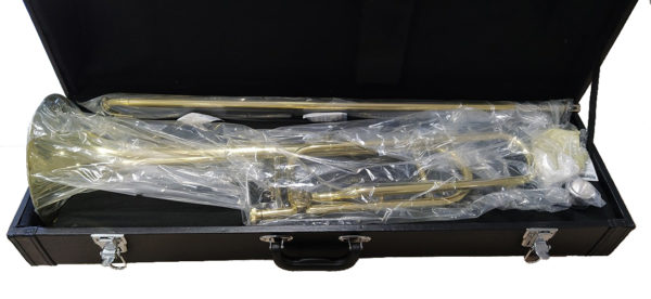Trombone Tenor REGENCY - Afinação Sib/Fá - c/ Gatilho - Laqueado - c/ Estojo e Bocal