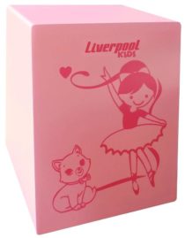 Cajon infantil acústico Liverpool mod. CALI BAI ROSA