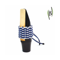 Abraçadeira p/ Clarinete - Azul marinho/Prata - Bambu