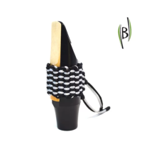 Abraçadeira p/ Sax tenor - Preto/Prata - Bambu