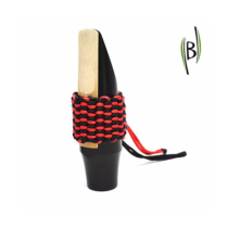 Abraçadeira p/ Sax tenor - Vermelho/Preto - Bambu